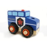 Wooden Block Vehicle - Police Car Wooden Block Vehicle - Police Car